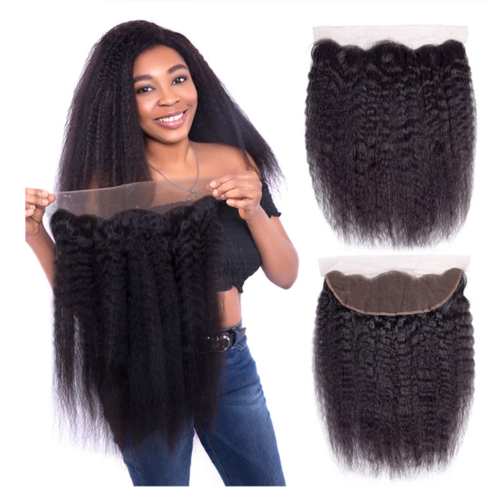 10A Frontal 13X4 Free Part Kinky Straight Remy Hair Extensions. - Ramas Hair And Beauty