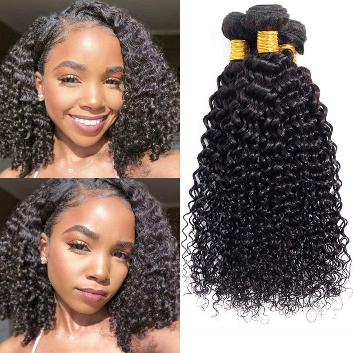 10A Kinky Curl Remy Human Hair Extensions. 1PC - Ramas Hair And Beauty
