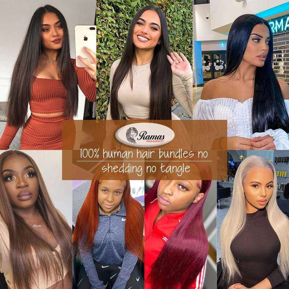 9A Straight Non Remy Human Hair Extensions. 1PC - Ramas Hair And Beauty