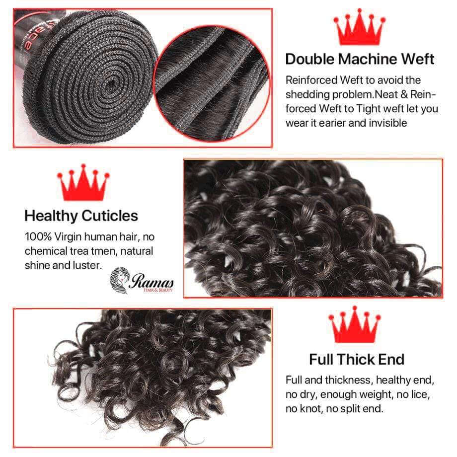 10A Water Wave Remy Human Hair Extensions. 1PC - Ramas Hair And Beauty