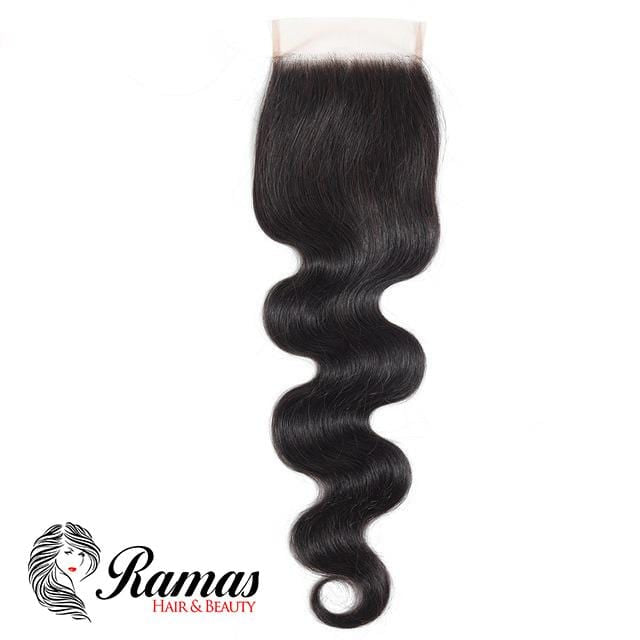 10A Closure Body Wave 4X4 Free Part Remy Hair Extensions. - Ramas Hair And Beauty