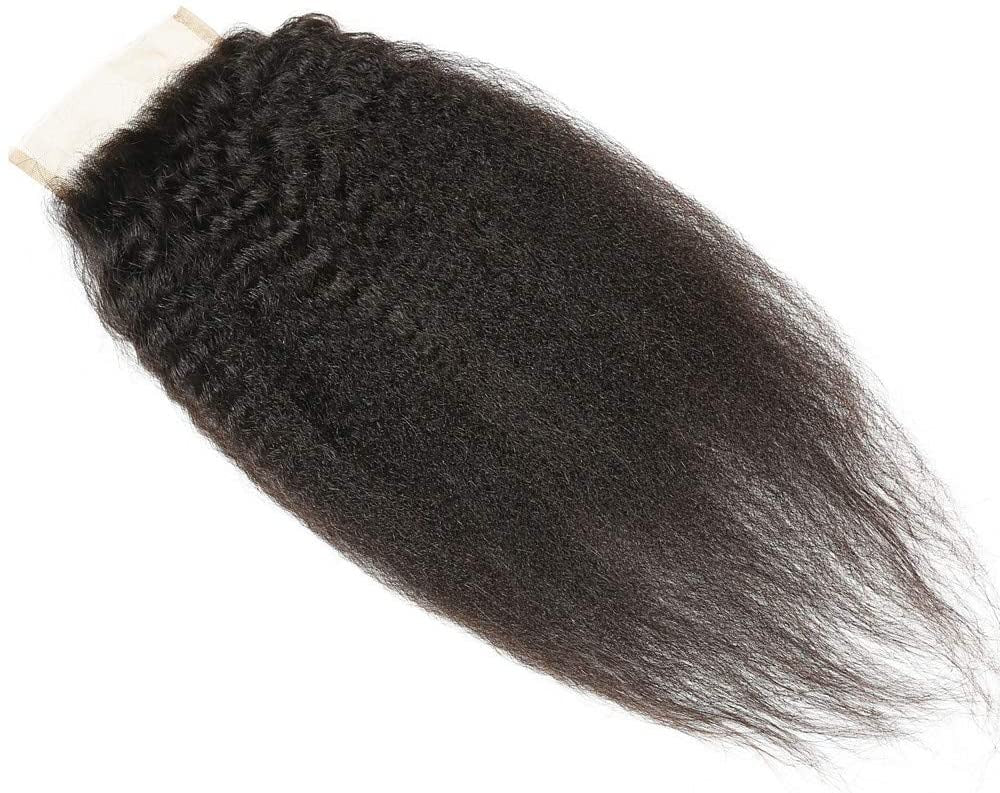 12A Closure 4X4 Free Part Kinky Straight Virgin Hair Extensions. - Ramas Hair And Beauty