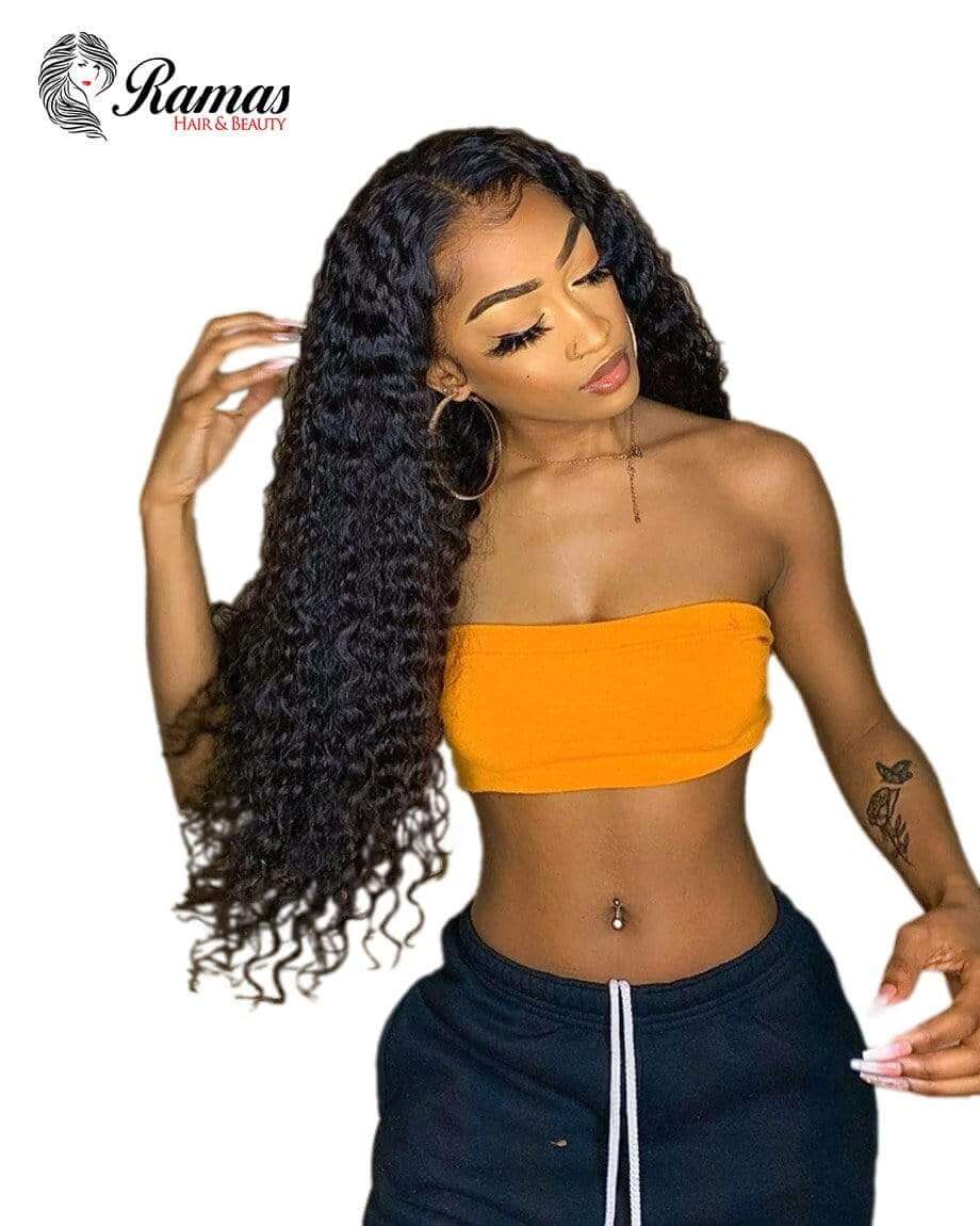 12A Deep Wave Virgin Human Hair Extensions. 1PC - Ramas Hair And Beauty