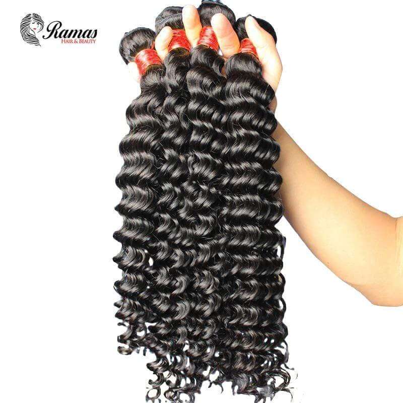 9A Bundle Deep Wave Non Remy Hair Extensions. 1PC - Ramas Hair And Beauty