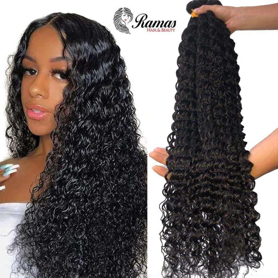 10A Deep Wave Remy Human Hair Extensions. 1PC - Ramas Hair And Beauty