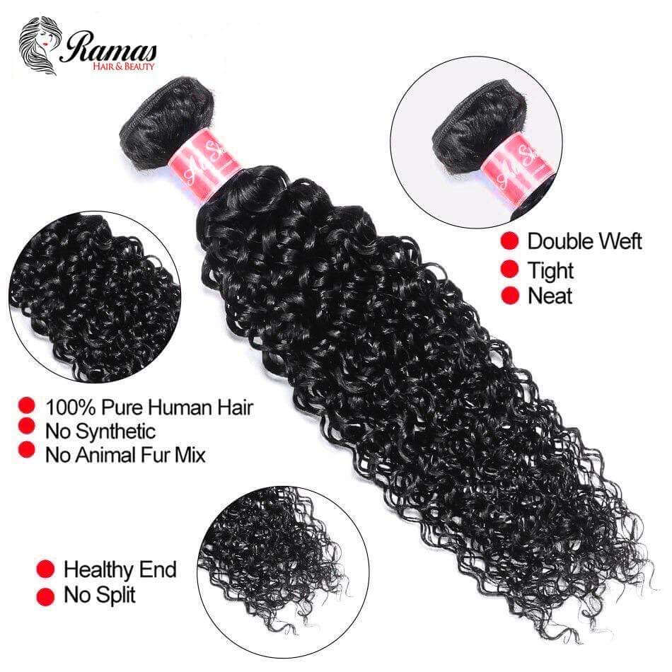 10A Kinky Curl Remy Human Hair Extensions. 1PC - Ramas Hair And Beauty