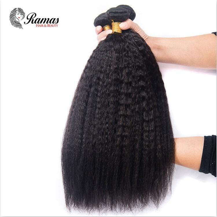 10A Kinky Straight Remy Human Hair Extensions. 1PC - Ramas Hair And Beauty