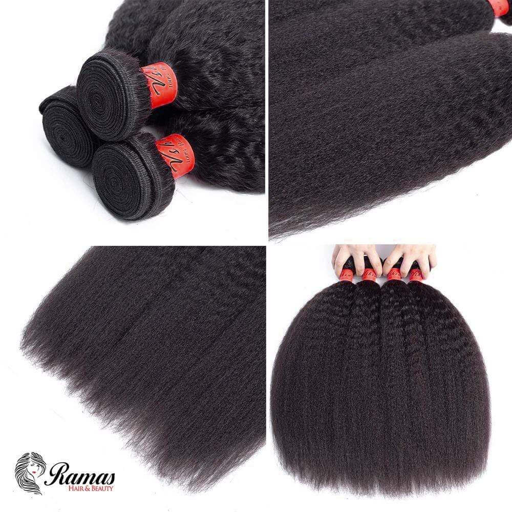 12A Kinky Straight Virgin Human Hair Extensions. 1PC - Ramas Hair And Beauty