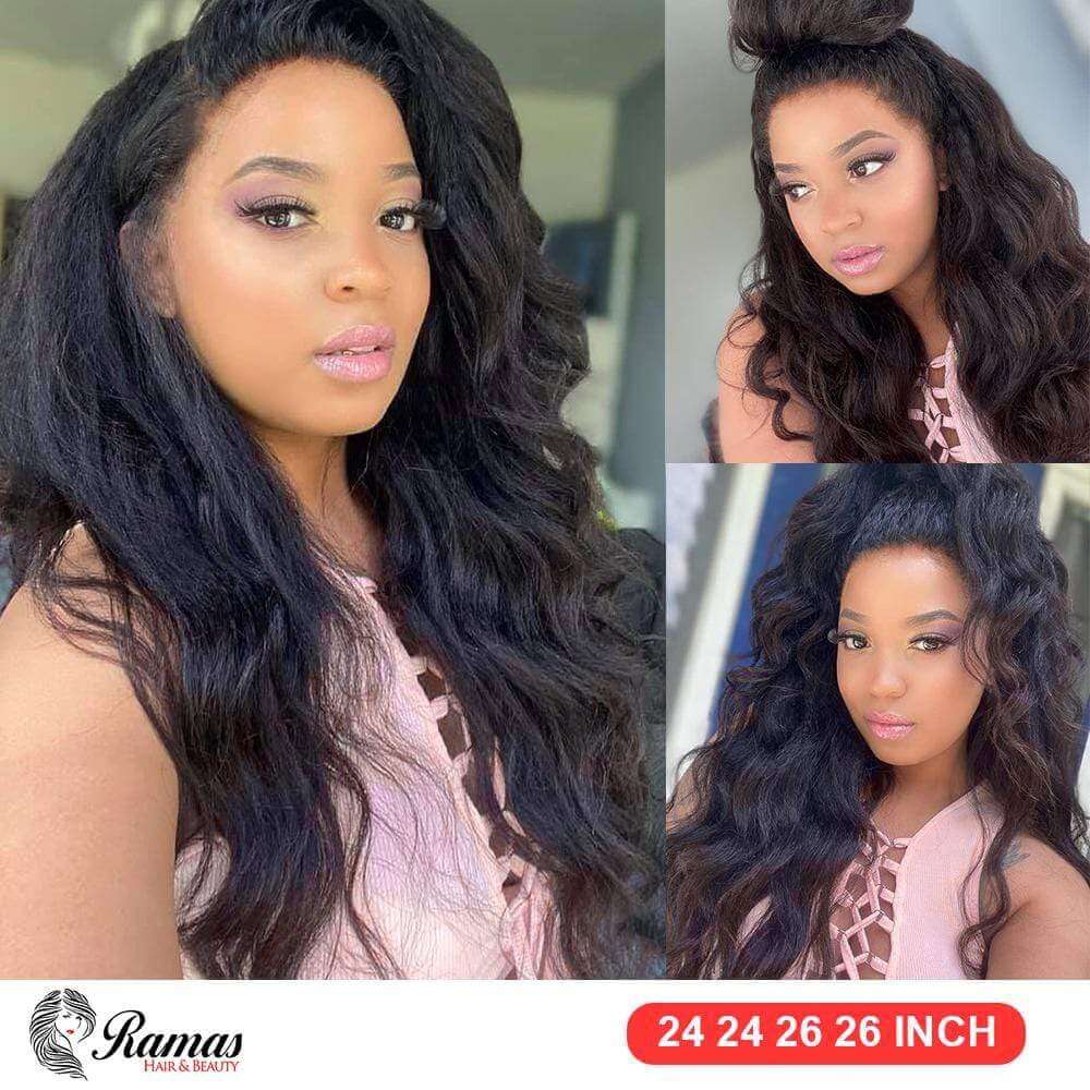 9A Kinky Straight Non Remy Human Hair Extensions. 1PC - Ramas Hair And Beauty
