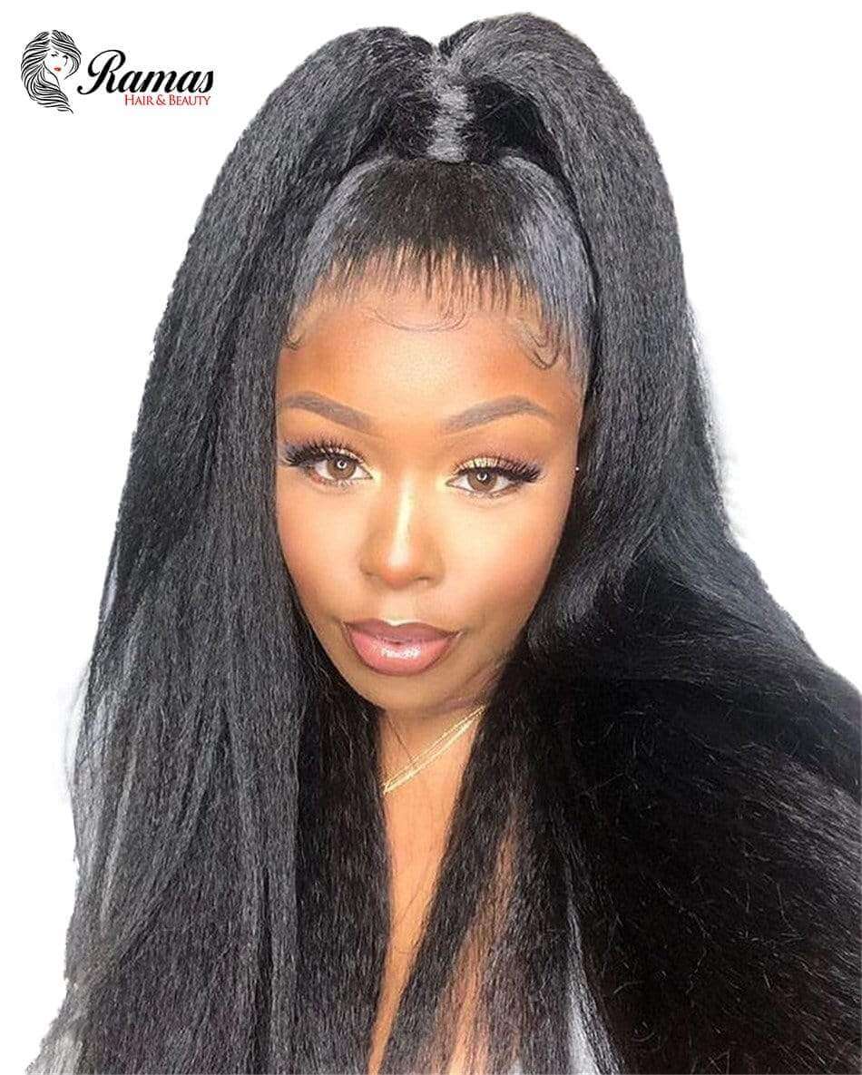 10A Kinky Straight Remy Human Hair Extensions. 1PC - Ramas Hair And Beauty