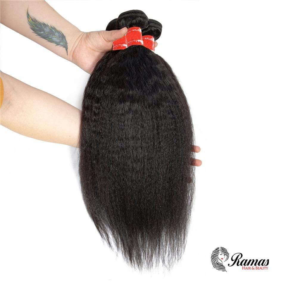 10A Kinky Straight Remy Human Hair Extensions. 1PC - Ramas Hair And Beauty