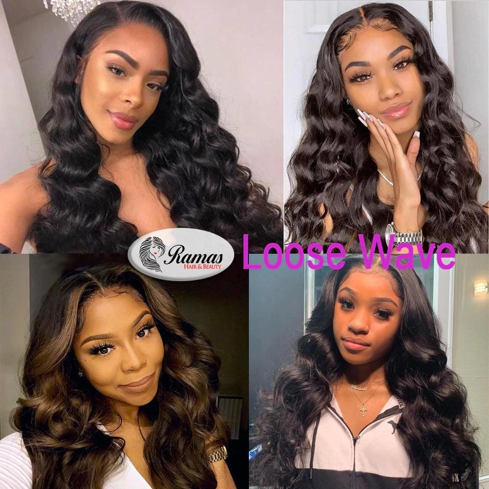 9A Loose Wave Non Remy Human Hair Extensions. 1PC - Ramas Hair And Beauty