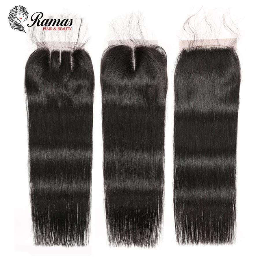 10A Closure 4X4 Free Part Straight Remy Hair Extensions. - Ramas Hair And Beauty