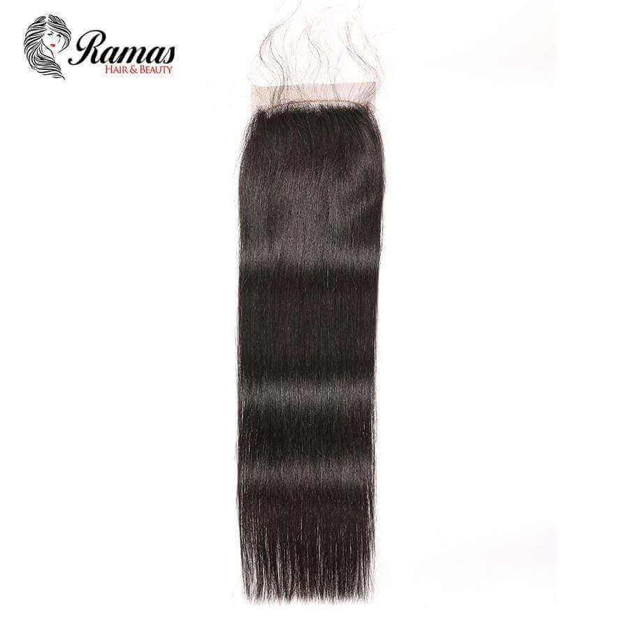 10A Closure 4X4 Free Part Straight Remy Hair Extensions. - Ramas Hair And Beauty