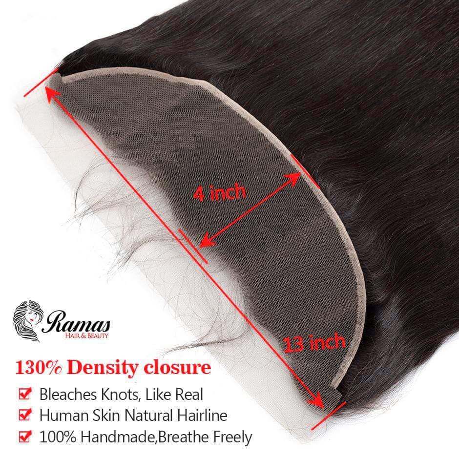 10A Frontal 13X4 Free Part Straight Remy Hair Extensions. - Ramas Hair And Beauty