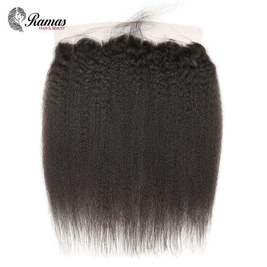 12A Frontal 13X4 Free Part Kinky Straight Virgin Hair Extensions. - Ramas Hair And Beauty