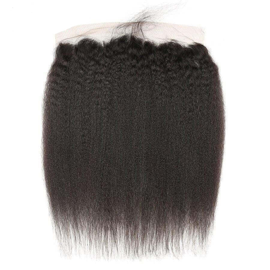 10A Frontal 13X4 Free Part Kinky Straight Remy Hair Extensions. - Ramas Hair And Beauty