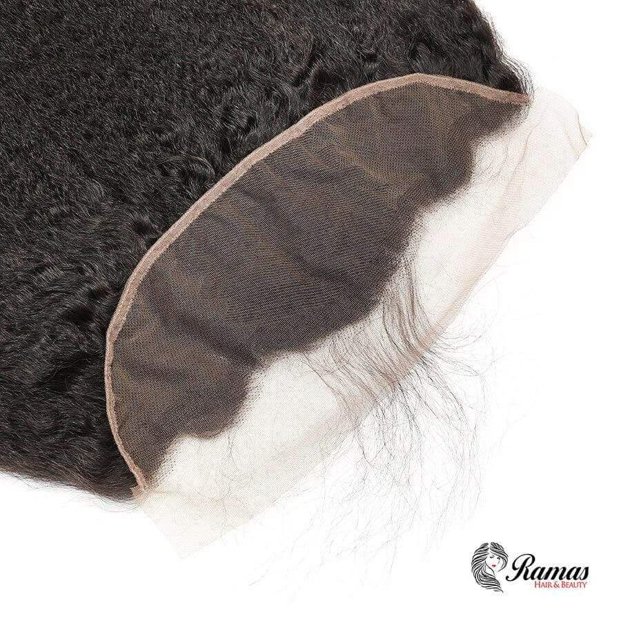 12A Frontal 13X4 Free Part Kinky Straight Virgin Hair Extensions. - Ramas Hair And Beauty