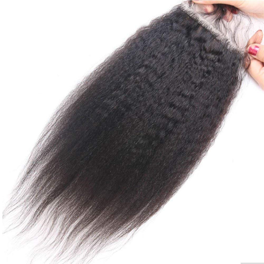 10A Closures Kinky Straight 5X5 Remy Human Hair Extensions Free Part