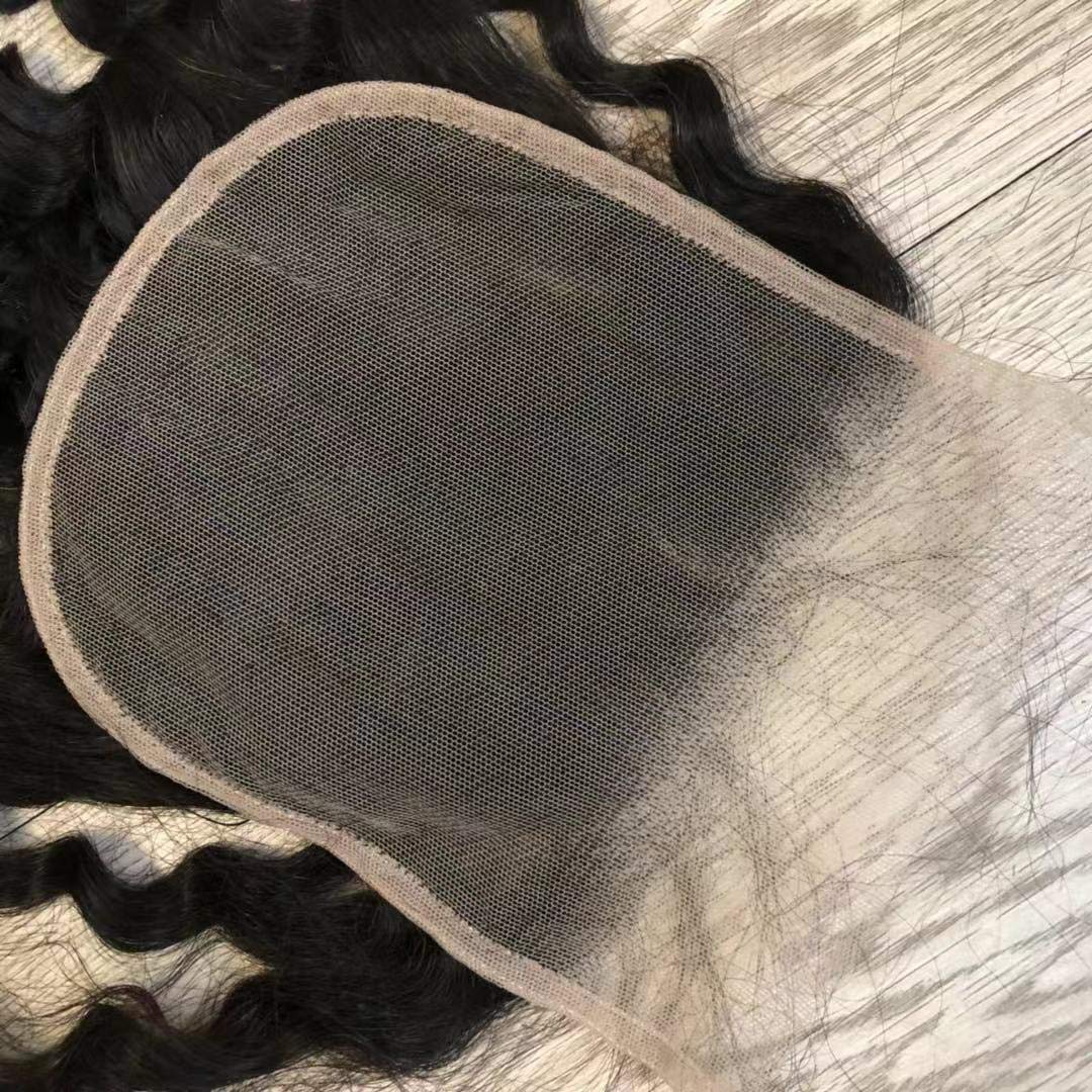 10A Closures Water Wave 5X5 Remy Human Hair Extensions Free Part