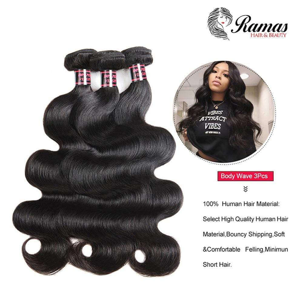 9A Body Wave Non Remy Human Hair Extensions. 1PC - Ramas Hair And Beauty