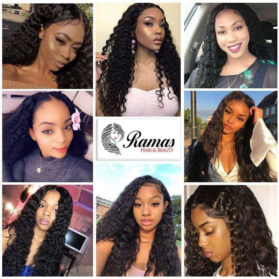 12A Deep Wave Virgin Human Hair Extensions. 1PC - Ramas Hair And Beauty