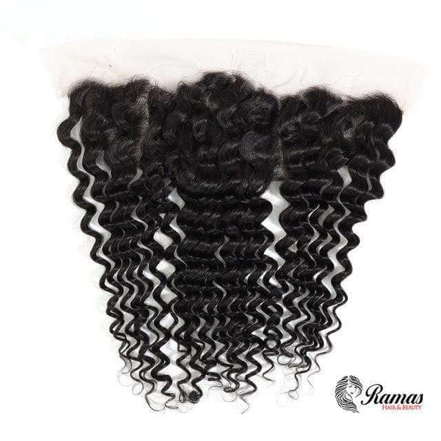 10A Frontal 13X4 Free Part Deep Wave Remy Hair Extensions. - Ramas Hair And Beauty