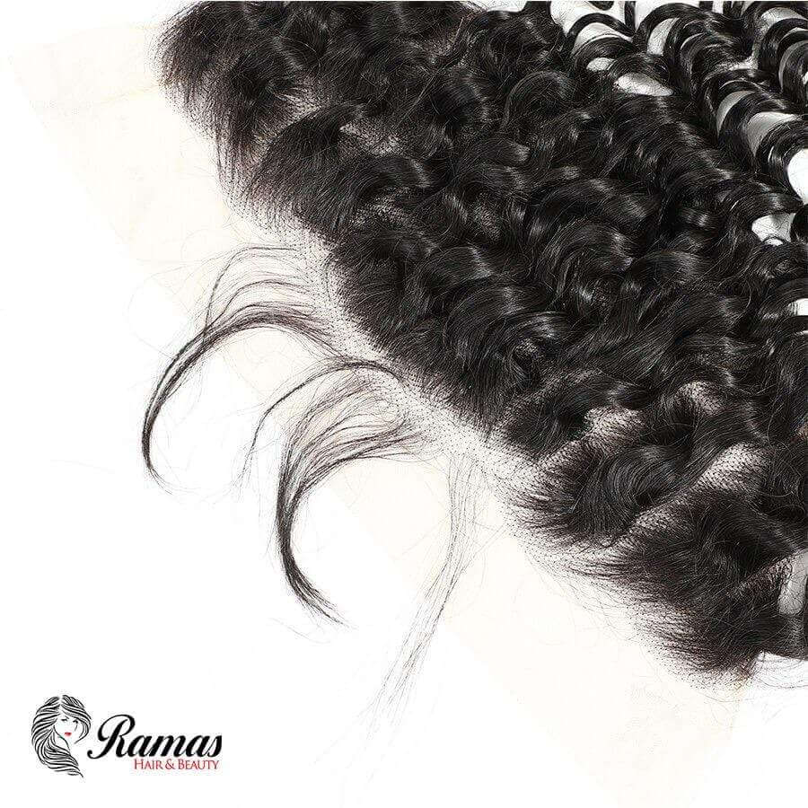 12A Frontal 13X4 Free Part Deep Wave Virgin Hair Extensions. - Ramas Hair And Beauty