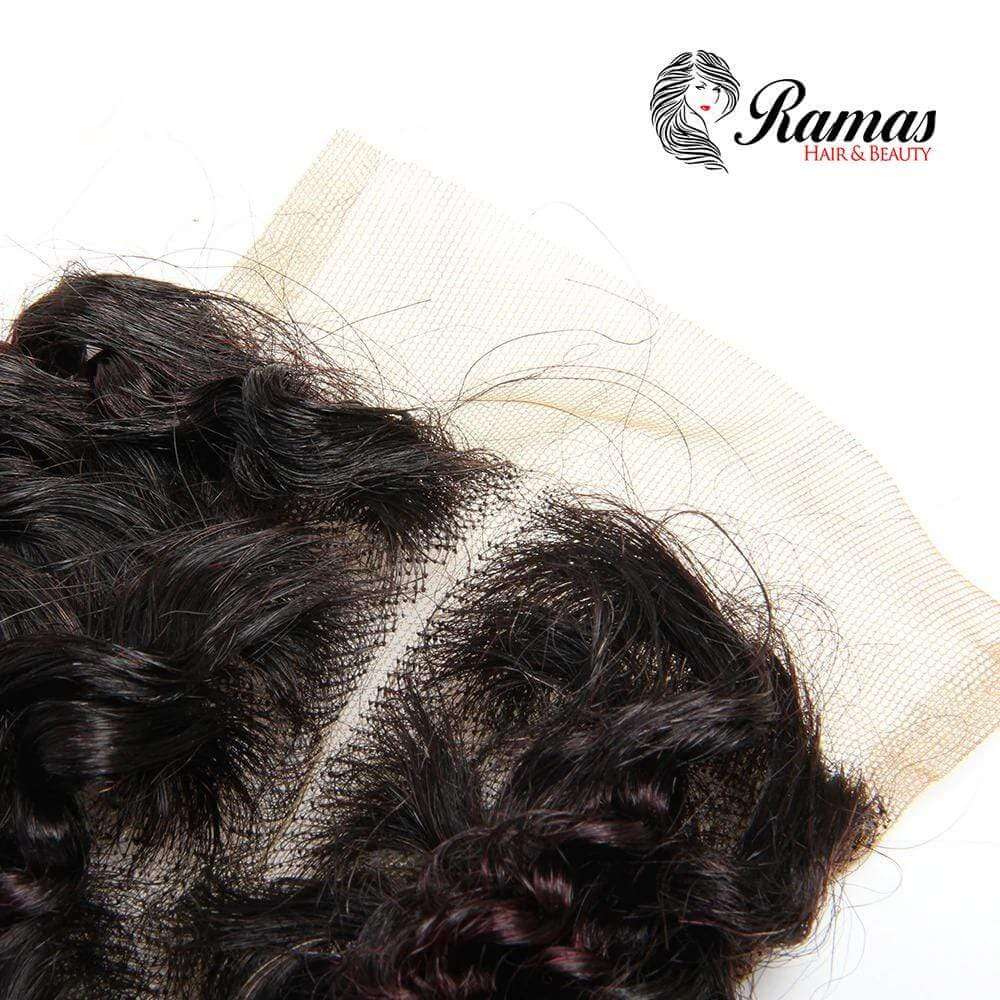 12A Closure 4X4 Free Part Kinky Curl Virgin Hair Extensions. - Ramas Hair And Beauty