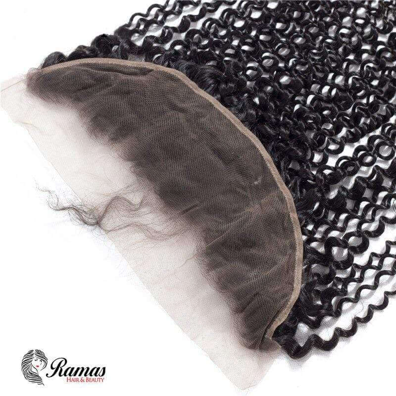12A Frontal 13X4 Free Part Kinky Curl Virgin Hair Extensions. - Ramas Hair And Beauty
