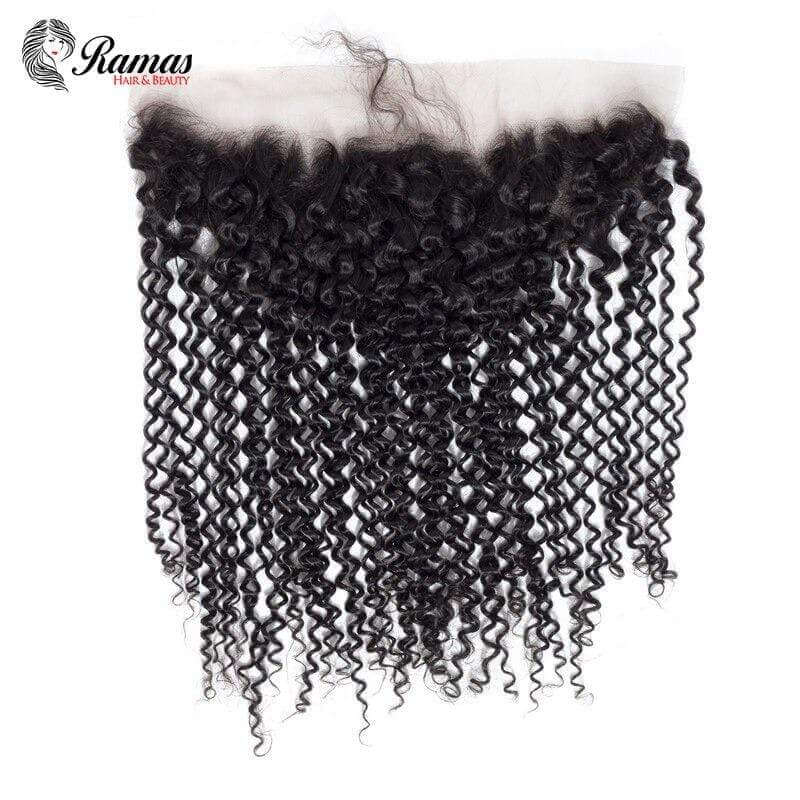 10A Frontal 13X4 Free Part Kinky Curl Remy Hair Extensions. - Ramas Hair And Beauty