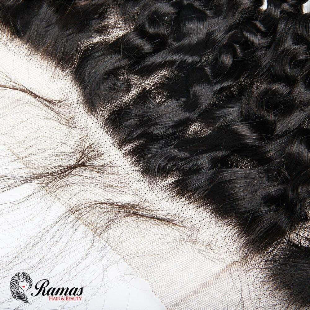 12A Frontal 13X4 Free Part Kinky Curl Virgin Hair Extensions. - Ramas Hair And Beauty