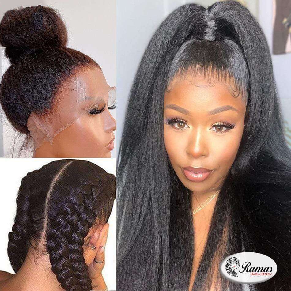 12A Kinky Straight Virgin Human Hair Extensions. 1PC - Ramas Hair And Beauty