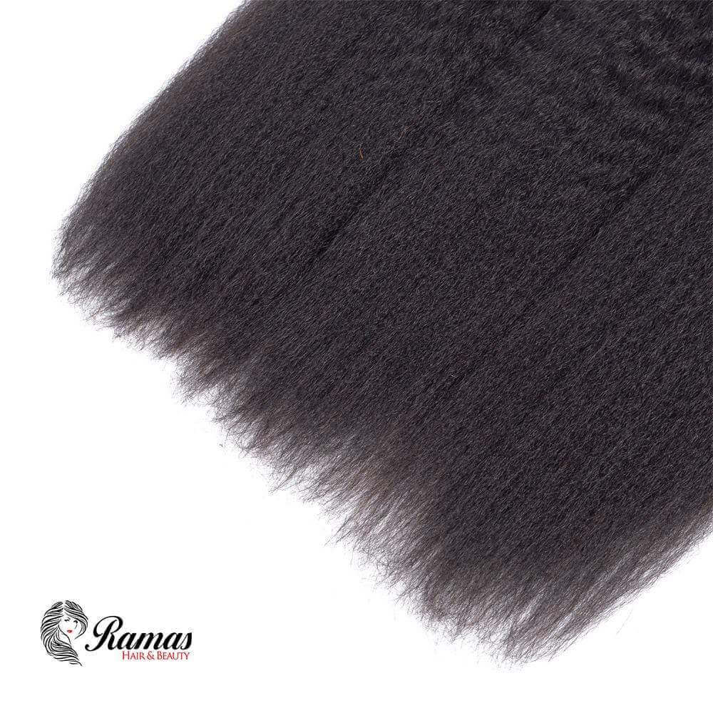 12A Frontal 13X4 Free Part Kinky Straight Virgin Hair Extensions. - Ramas Hair And Beauty