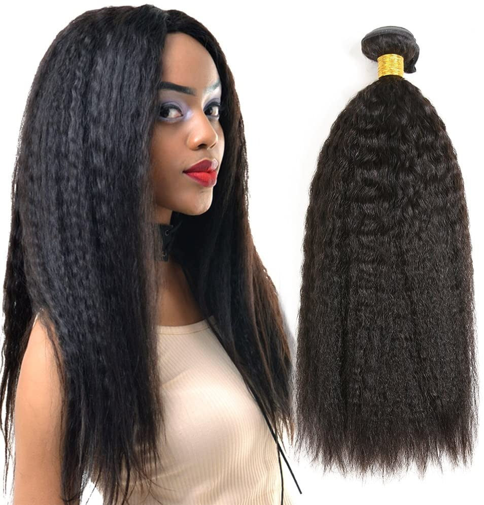 9A Kinky Straight Non Remy Human Hair Extensions. 1PC - Ramas Hair And Beauty