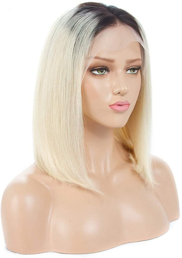 Wig T- Bob Straight Human Hair 150% Density T1B/613 - Ramas Hair And Beauty