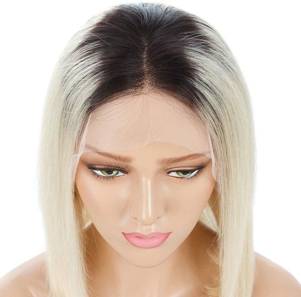 Wig T- Bob Straight Human Hair 150% Density T1B/613 - Ramas Hair And Beauty