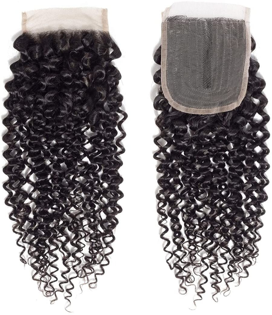 12A Closure 4X4 Free Part Kinky Curl Virgin Hair Extensions. - Ramas Hair And Beauty