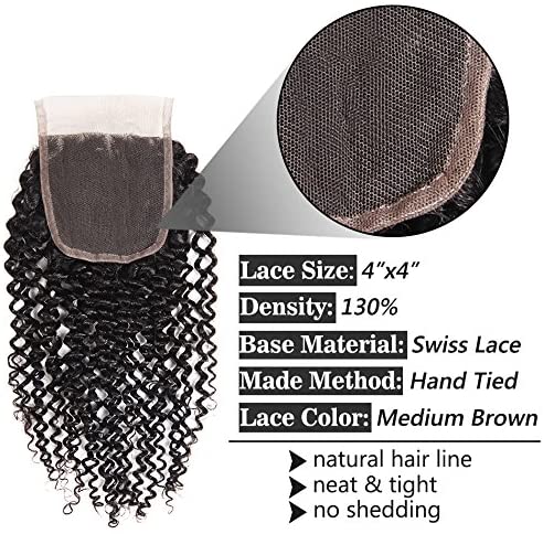 10A Closure 4X4 Free Part Kinky Curl Remy Hair Extensions - Ramas Hair And Beauty
