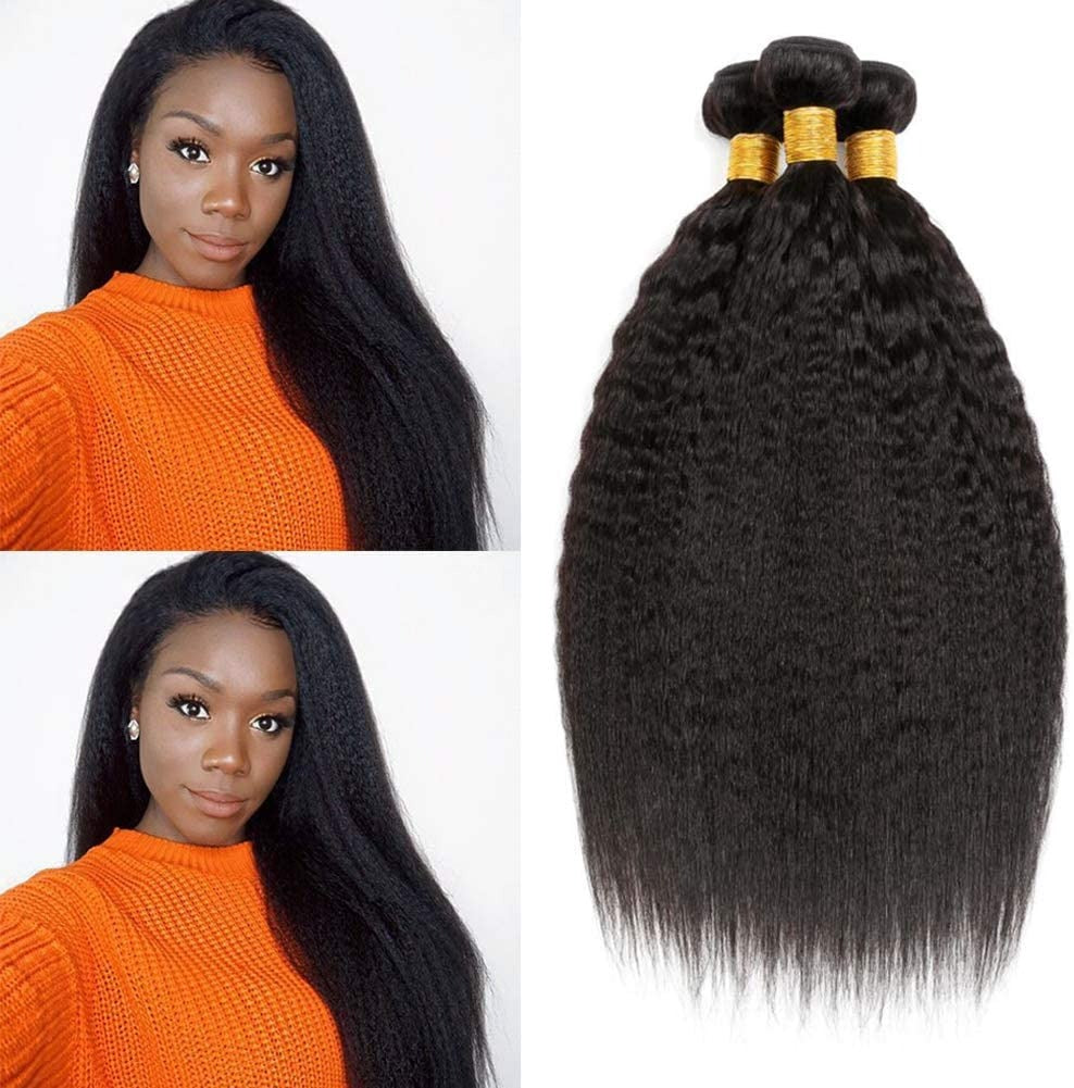 10A Kinky Straight Remy Human Hair Extensions. 1PC - Ramas Hair And Beauty