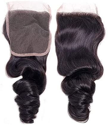 10A Closure 4X4 Free Part Loose Wave Remy Hair Extensions. - Ramas Hair And Beauty