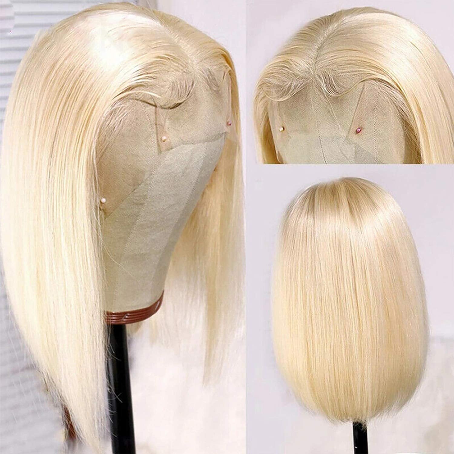 Wig T- Bob Straight Human Hair 150% Density Blonde #613 - Ramas Hair And Beauty