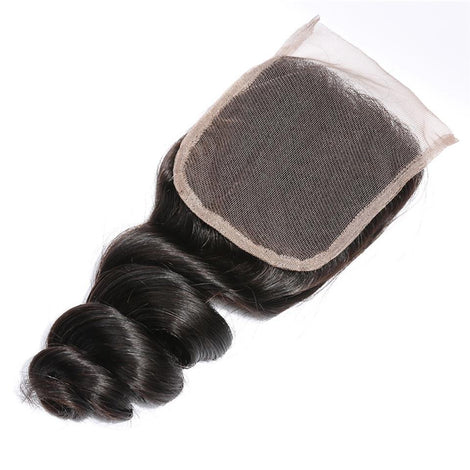 10A Closures Loose Wave 5X5 Remy Human Hair Extensions Free Part
