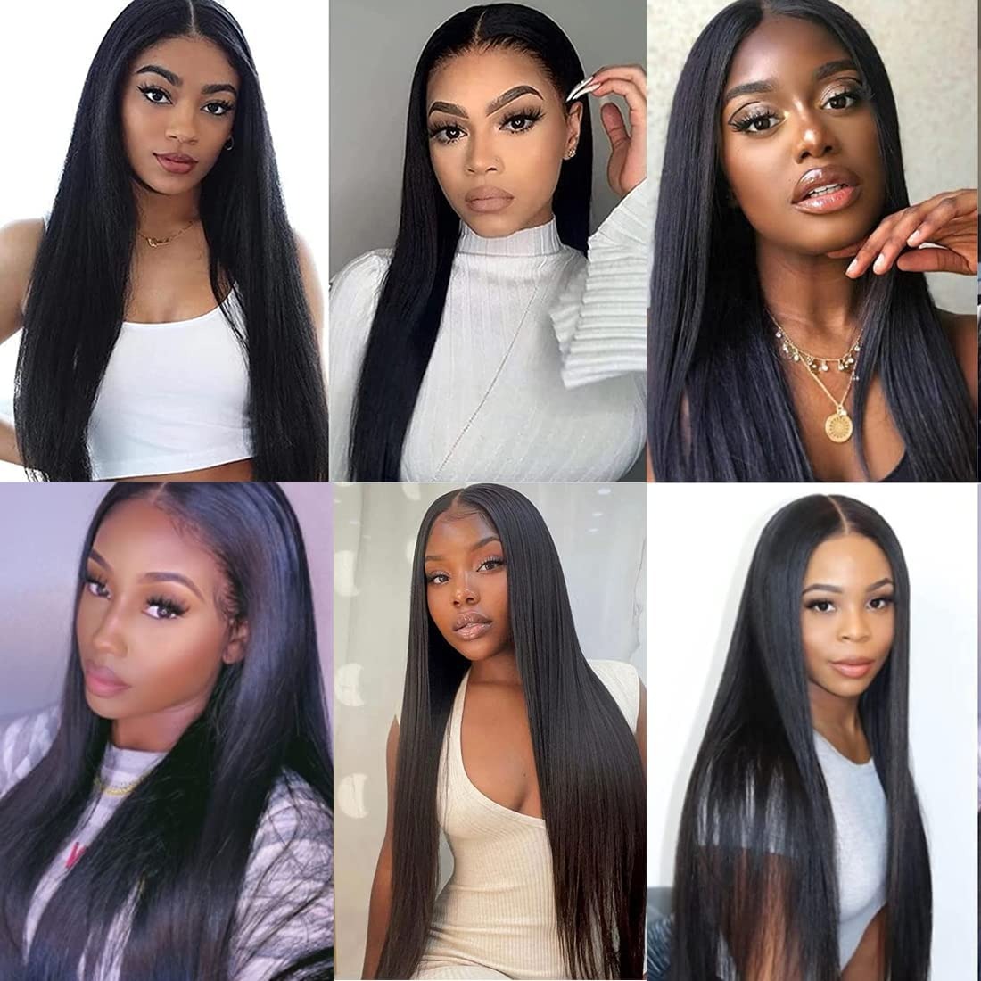 13X4 Wig Lace Fontal Straight Human Hair 150% Density Black T1B - Ramas Hair And Beauty